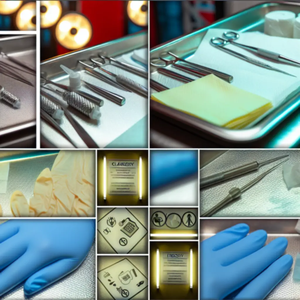 Hygiënische werkstations en steriele materialen in de Ink Distriict tattoostudio.