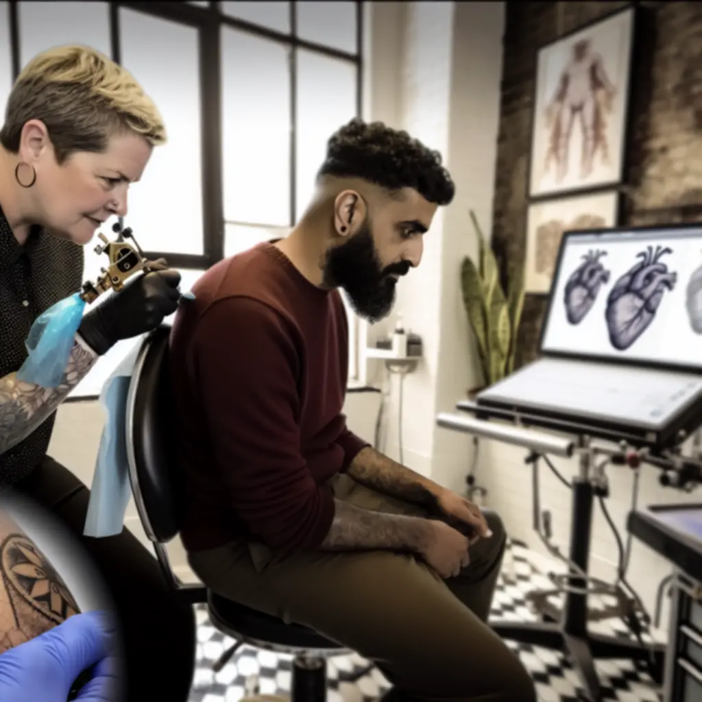 Tattoo-artiesten van Ink Distriict die in een schone, moderne studio aan het werk zijn.